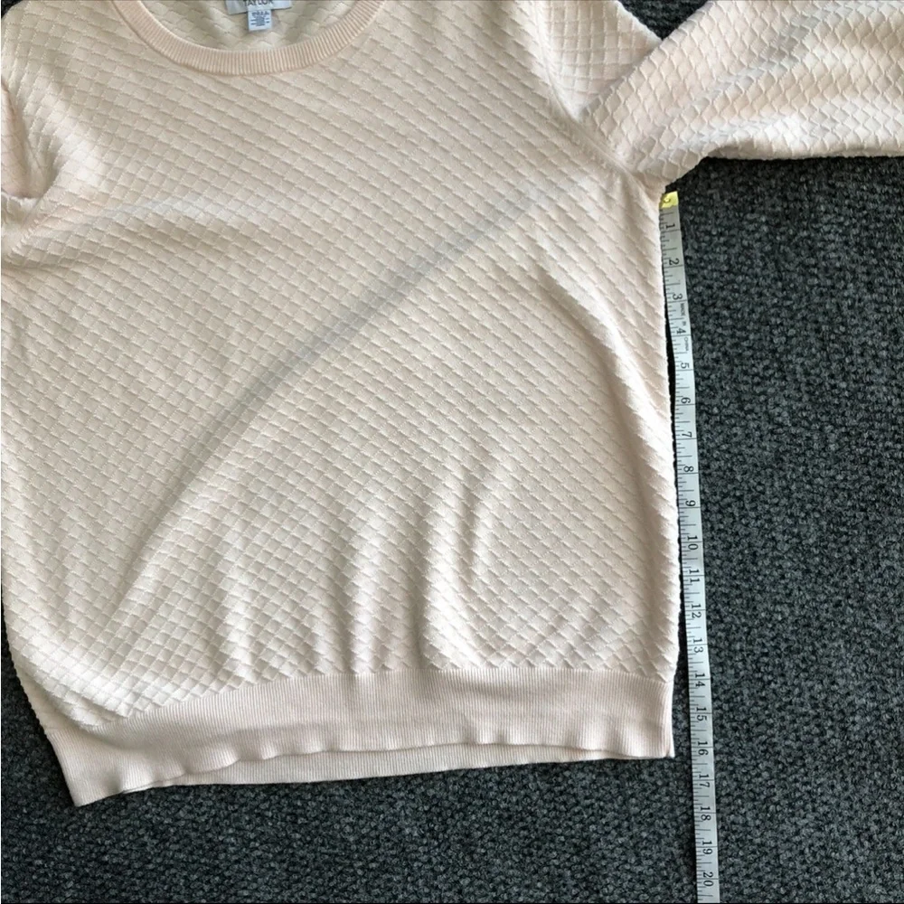 Lord + Taylor pullover textured three quarter sleeve 100% cotton top size XL